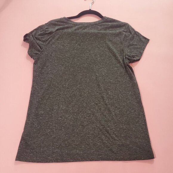 H&M Dark Grey Heathered Basic Short Sleeve T-Shirt - Picture 3 of 4